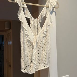 Eyelet free people tank